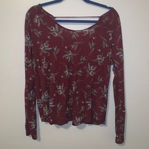 Free People Flower Print Criss Cross Back